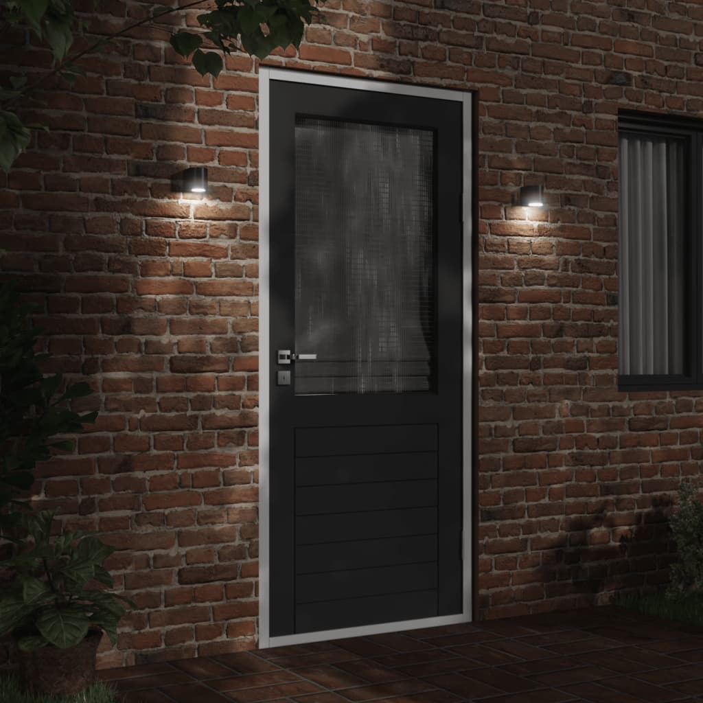 vidaXL Lampă exterioară de perete, negru, aluminiu turnat sub presiune