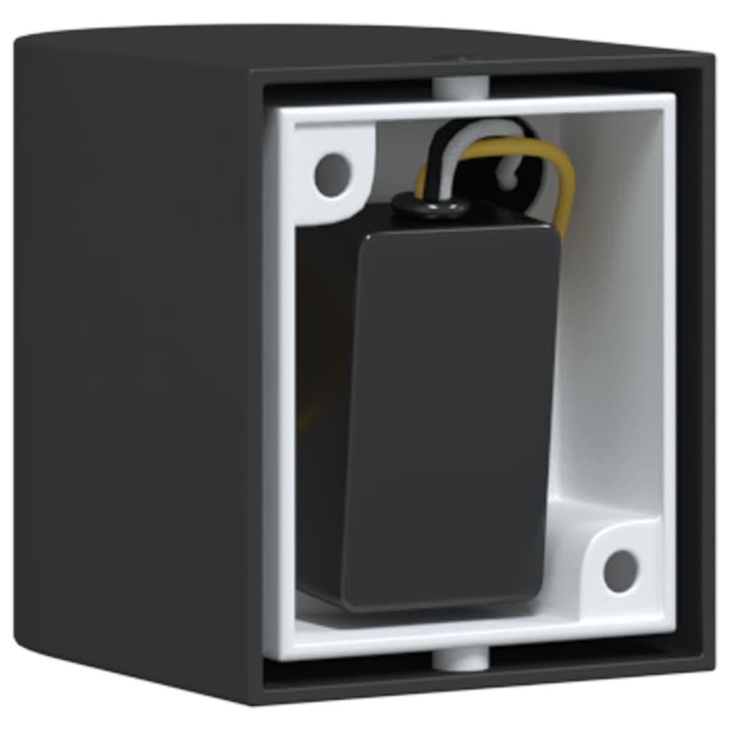 vidaXL Lampă exterioară de perete, negru, aluminiu turnat sub presiune
