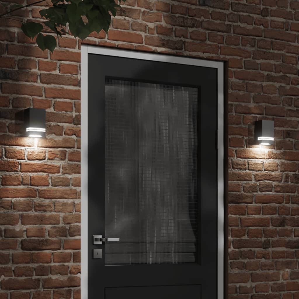 vidaXL Lampă exterioară de perete, negru, oțel inoxidabil vidaXL Lampă exterioară de perete, negru, oțel inoxidabil