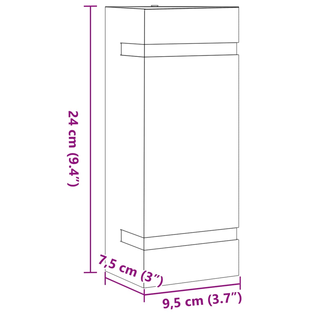 vidaXL Corpuri de iluminat exterior de perete 2 buc argintiu oțel inox vidaXL Corpuri de iluminat exterior de perete 2 buc argintiu oțel inox
