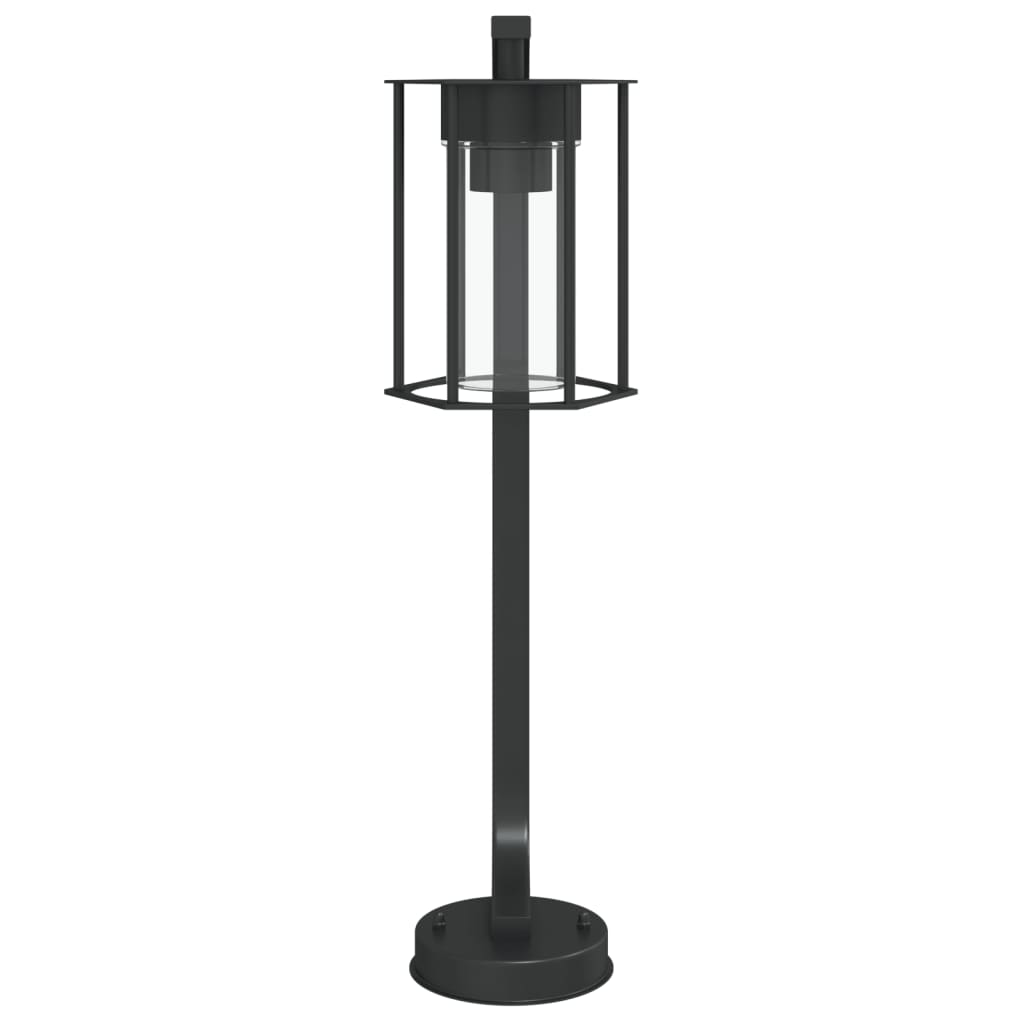 vidaXL Lămpi de podea de exterior 3 buc. negru 60 cm oțel inoxidabil