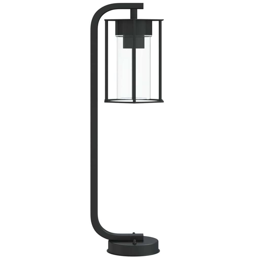 vidaXL Lămpi de podea de exterior 3 buc. negru 60 cm oțel inoxidabil