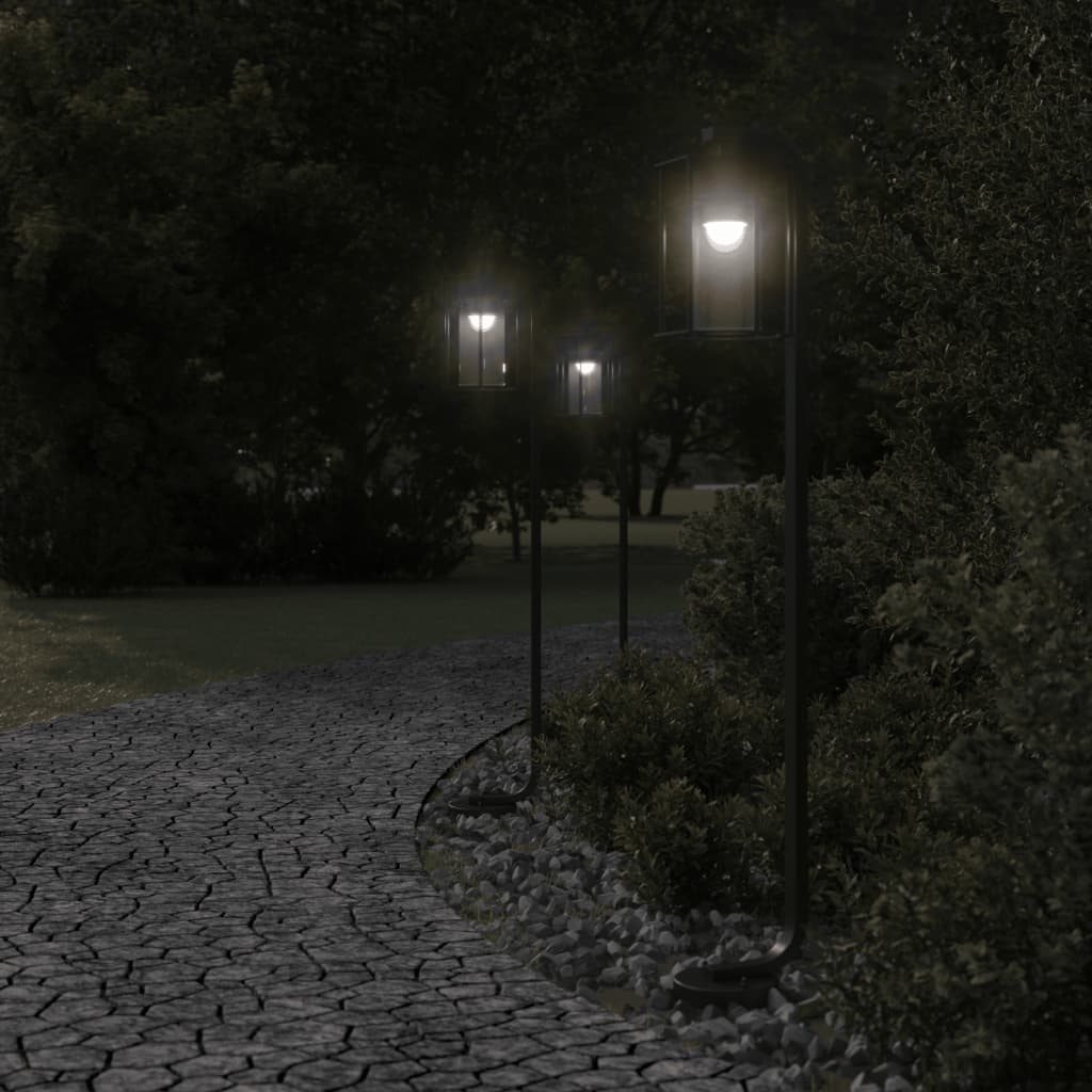 vidaXL Lampă exterioară de podea, negru, 100 cm, oțel inoxidabil vidaXL Lampă exterioară de podea, negru, 100 cm, oțel inoxidabil