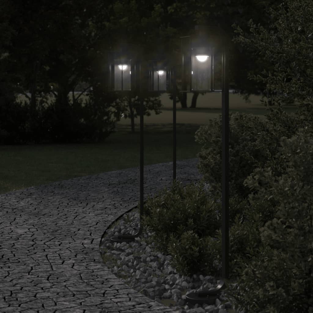 vidaXL Lampă exterioară de podea, negru, 100 cm, oțel inoxidabil vidaXL Lampă exterioară de podea, negru, 100 cm, oțel inoxidabil