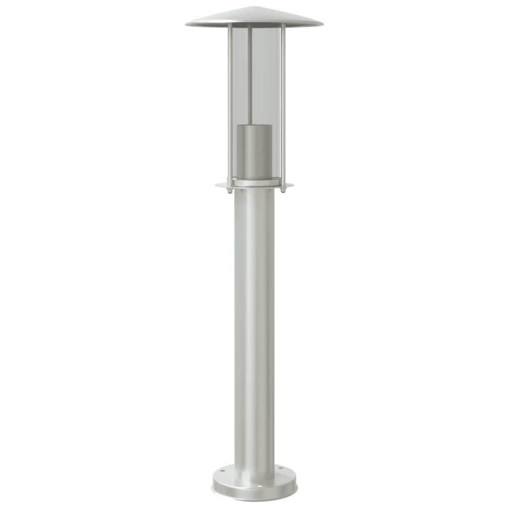 vidaXL Lampă exterioară de podea, argintiu, 60 cm, oțel inoxidabil vidaXL Lampă exterioară de podea, argintiu, 60 cm, oțel inoxidabil