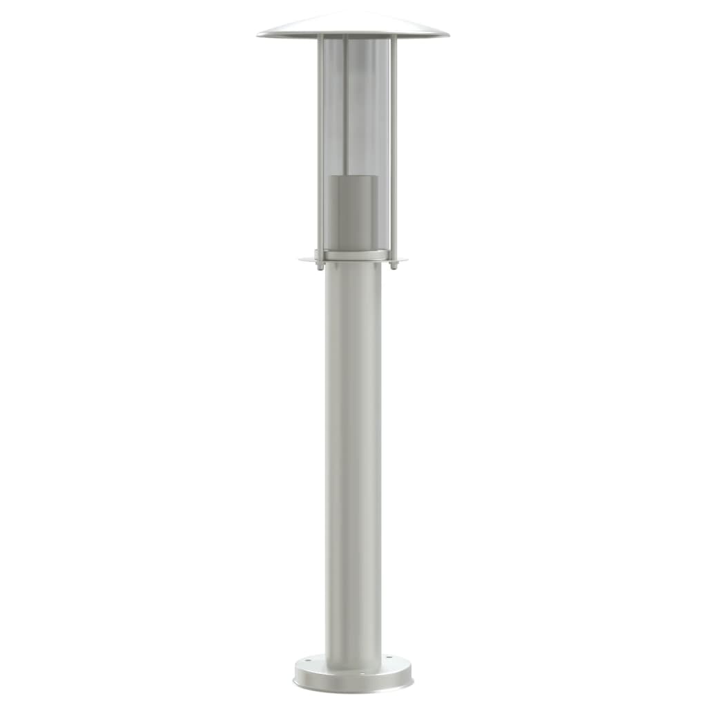 vidaXL Lampă exterioară de podea, argintiu, 60 cm, oțel inoxidabil vidaXL Lampă exterioară de podea, argintiu, 60 cm, oțel inoxidabil