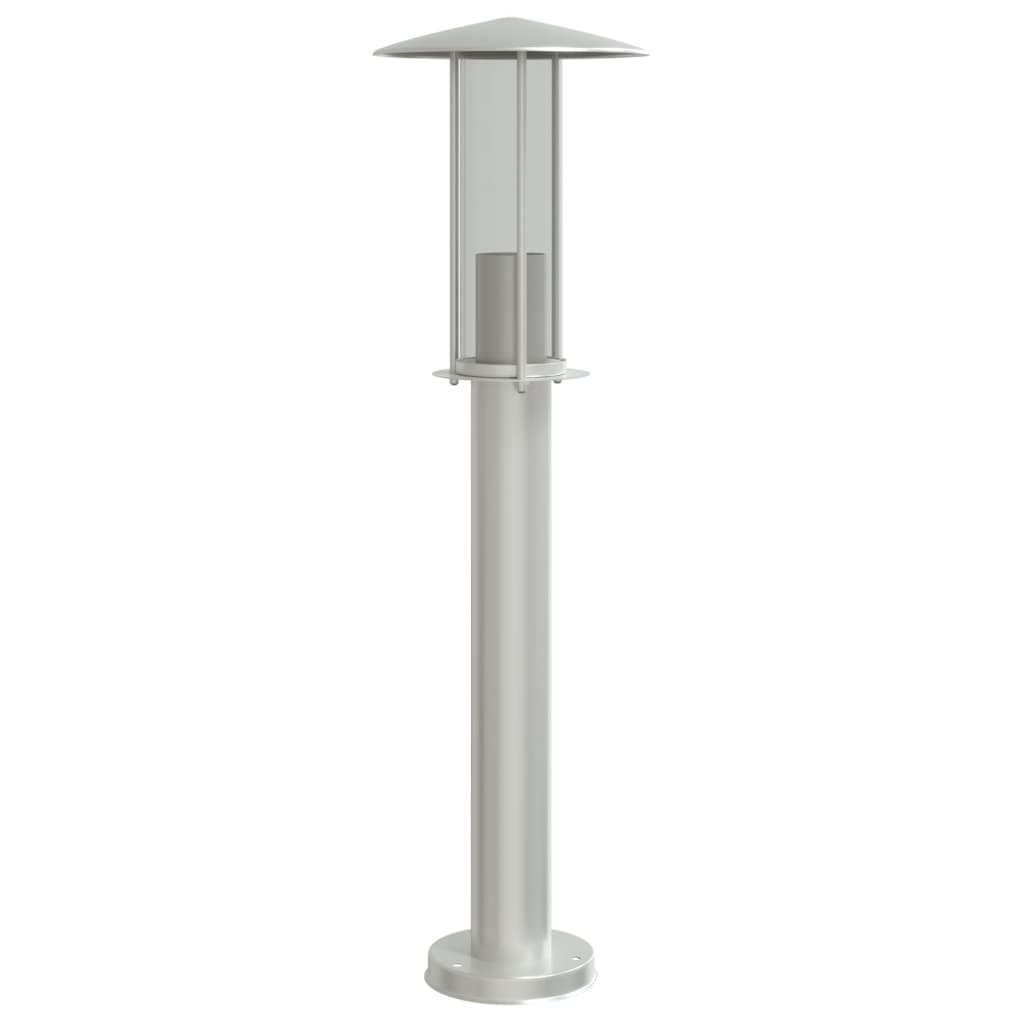 vidaXL Lampă exterioară de podea, argintiu, 60 cm, oțel inoxidabil vidaXL Lampă exterioară de podea, argintiu, 60 cm, oțel inoxidabil