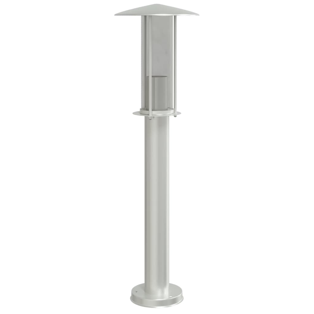 vidaXL Lampă exterioară de podea, argintiu, 60 cm, oțel inoxidabil vidaXL Lampă exterioară de podea, argintiu, 60 cm, oțel inoxidabil