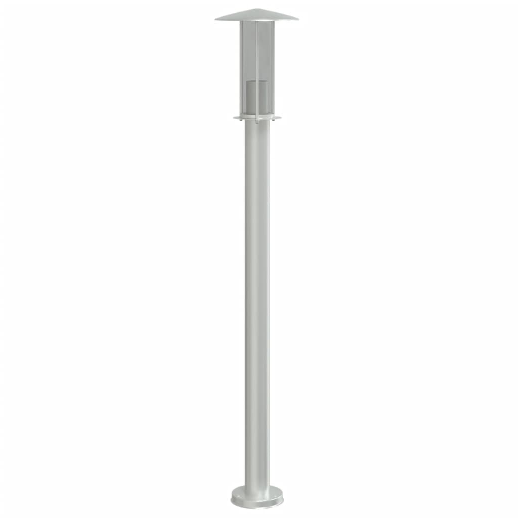 vidaXL Lampă exterioară de podea, argintiu, 100 cm, oțel inoxidabil vidaXL Lampă exterioară de podea, argintiu, 100 cm, oțel inoxidabil