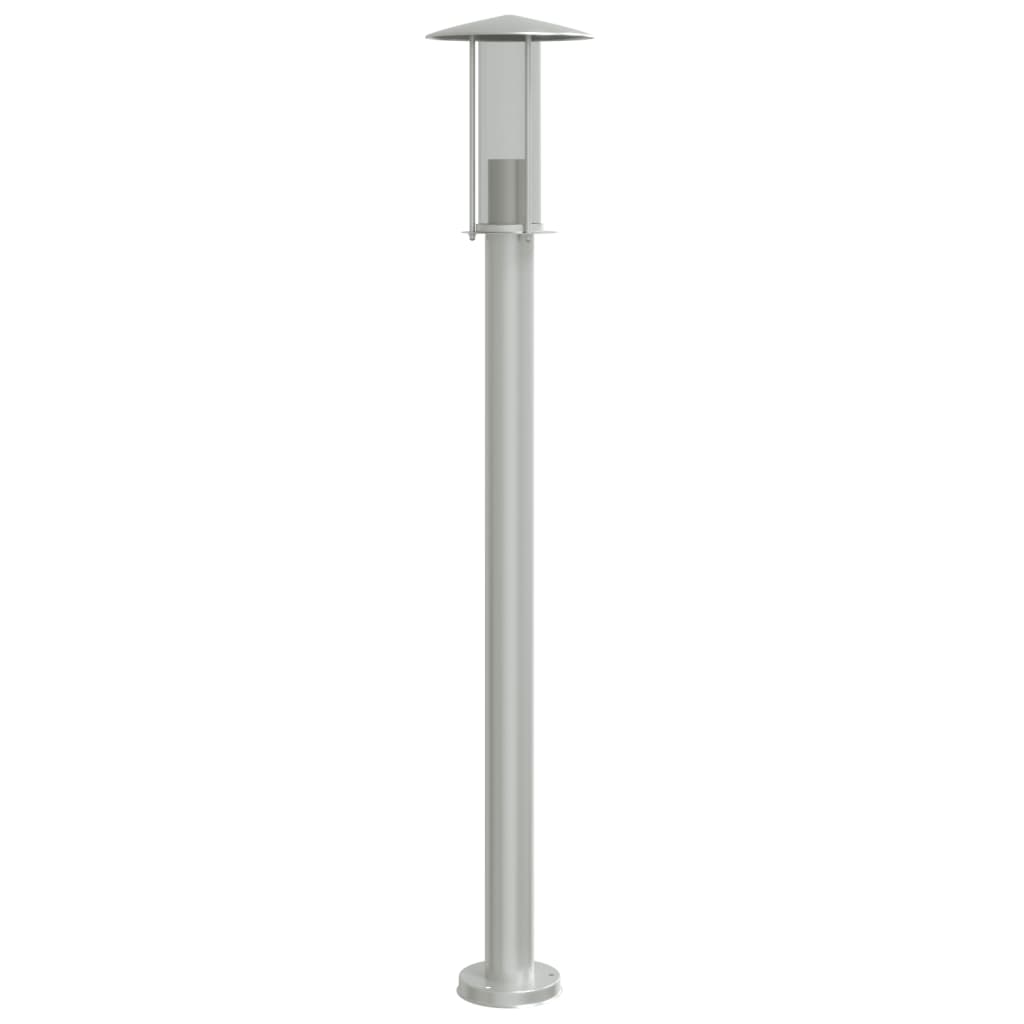 vidaXL Lampă exterioară de podea, argintiu, 100 cm, oțel inoxidabil vidaXL Lampă exterioară de podea, argintiu, 100 cm, oțel inoxidabil