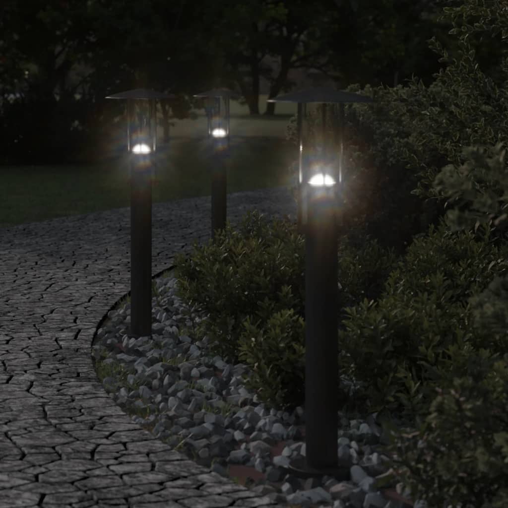 vidaXL Lampă exterioară de podea, negru, 60 cm, oțel inoxidabil vidaXL Lampă exterioară de podea, negru, 60 cm, oțel inoxidabil