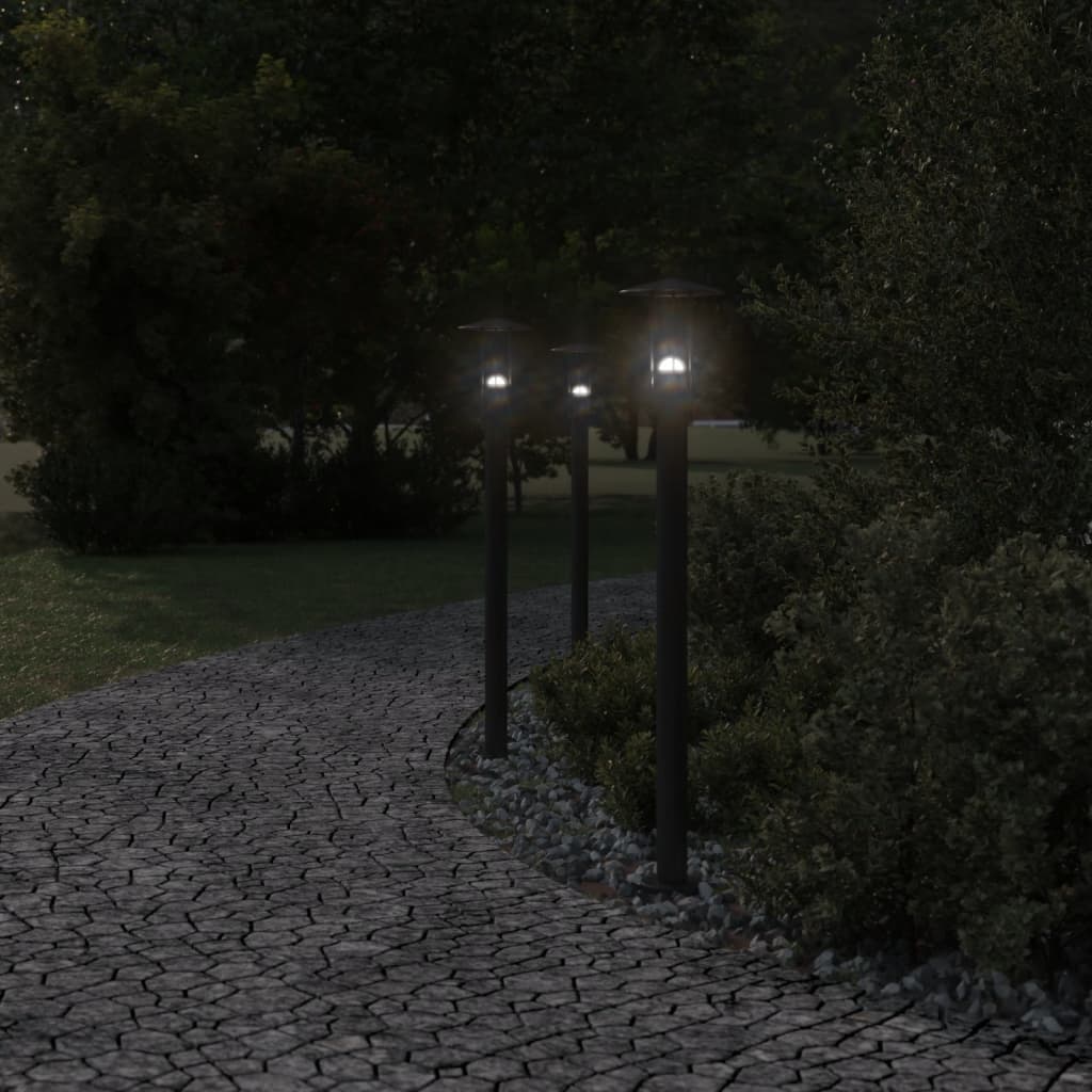 vidaXL Lampă exterioară de podea, negru, 100 cm, oțel inoxidabil vidaXL Lampă exterioară de podea, negru, 100 cm, oțel inoxidabil