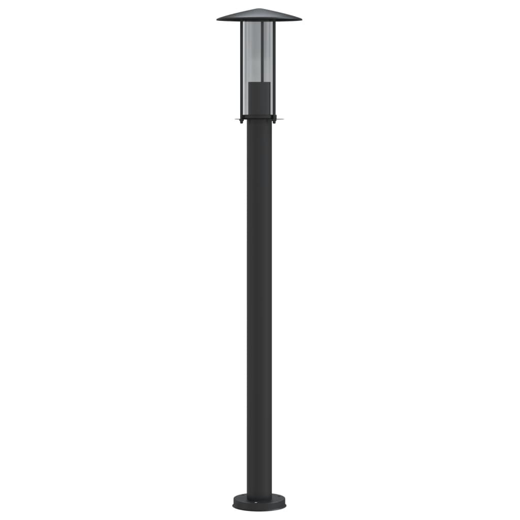 vidaXL Lămpi de podea de exterior 3 buc. negru 100 cm oțel inoxidabil vidaXL Lămpi de podea de exterior 3 buc. negru 100 cm oțel inoxidabil