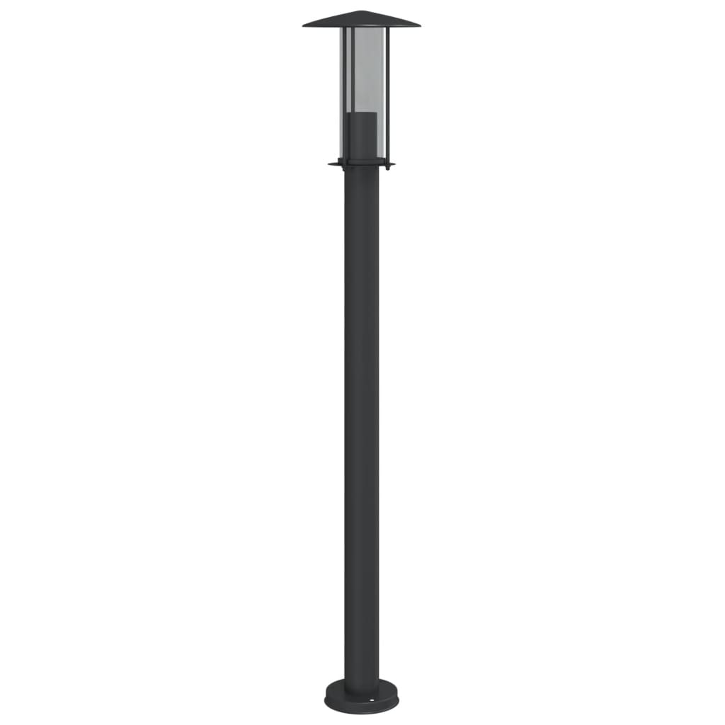 vidaXL Lămpi de podea de exterior 3 buc. negru 100 cm oțel inoxidabil vidaXL Lămpi de podea de exterior 3 buc. negru 100 cm oțel inoxidabil