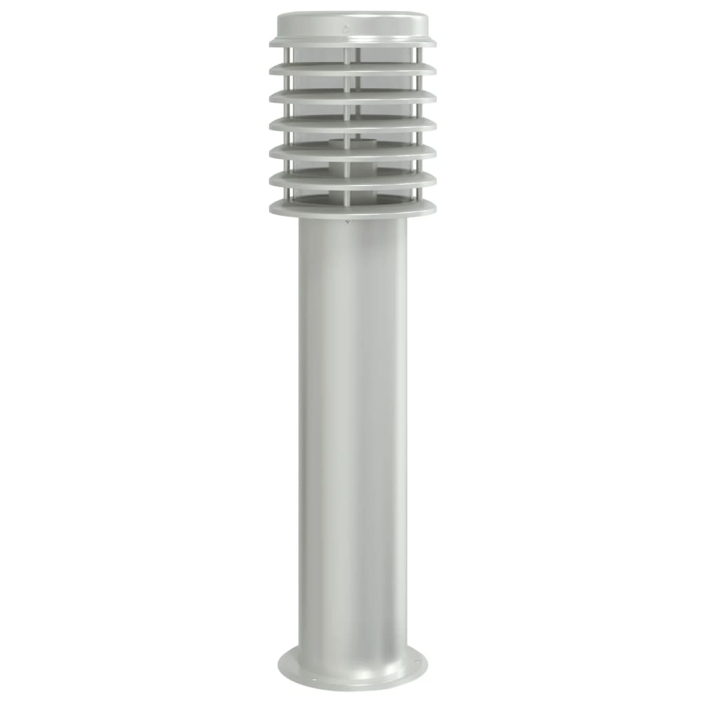 vidaXL Lampă exterioară de podea, argintiu, 60 cm, oțel inoxidabil vidaXL Lampă exterioară de podea, argintiu, 60 cm, oțel inoxidabil