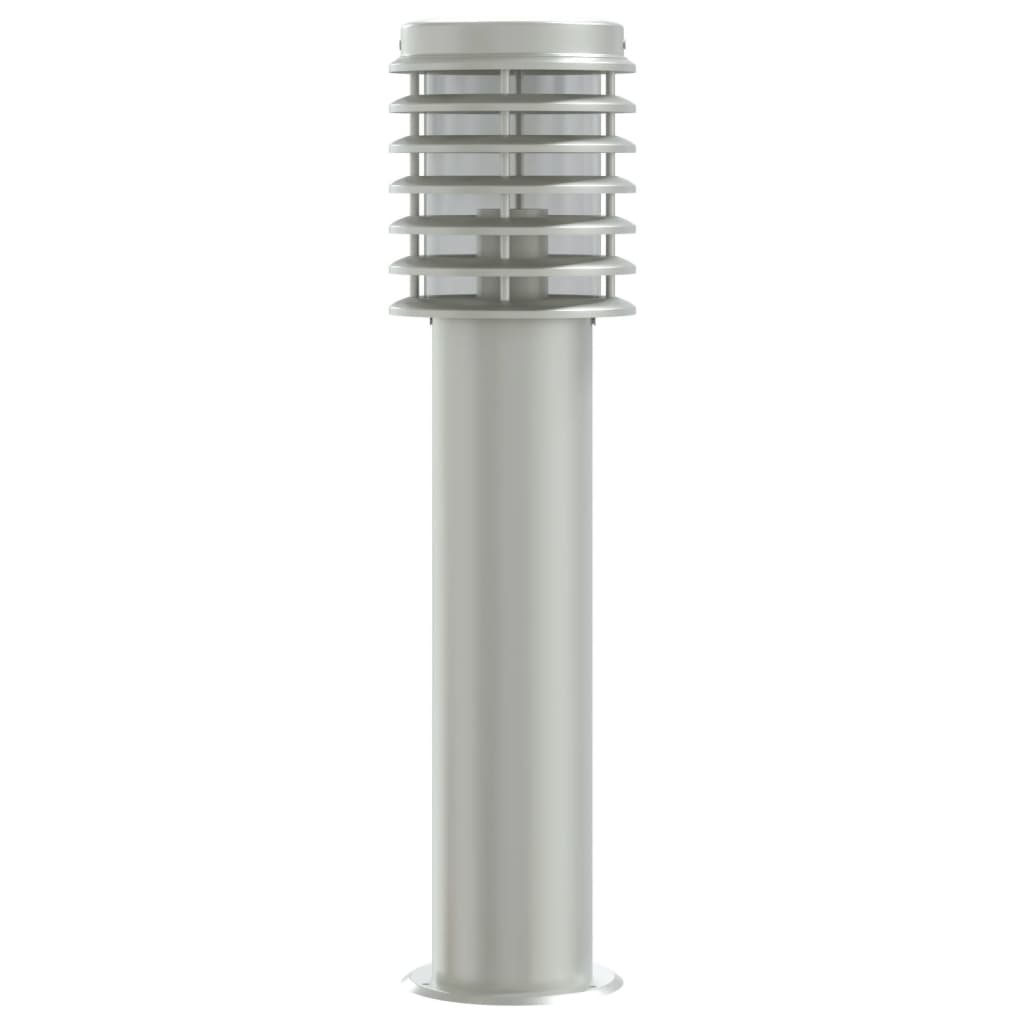 vidaXL Lampă exterioară de podea, argintiu, 60 cm, oțel inoxidabil vidaXL Lampă exterioară de podea, argintiu, 60 cm, oțel inoxidabil