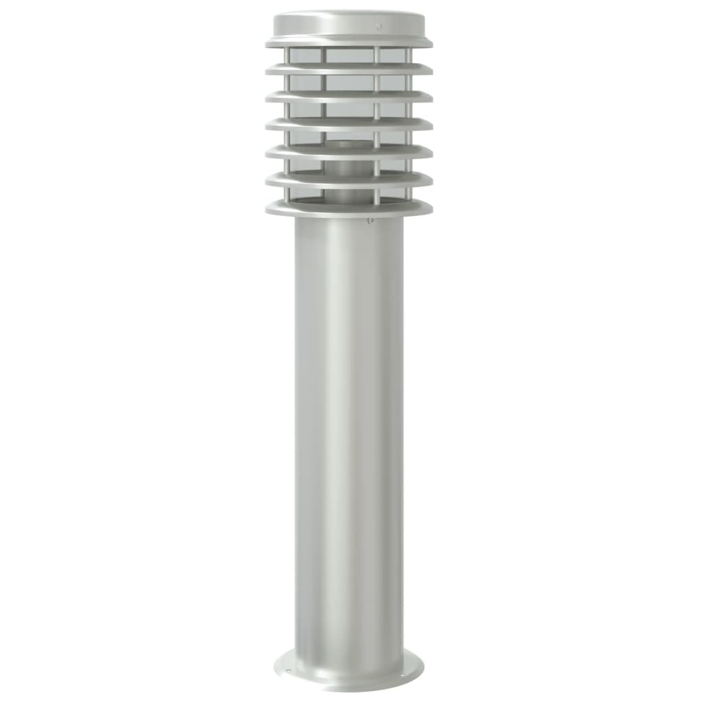 vidaXL Lampă exterioară de podea, argintiu, 60 cm, oțel inoxidabil vidaXL Lampă exterioară de podea, argintiu, 60 cm, oțel inoxidabil