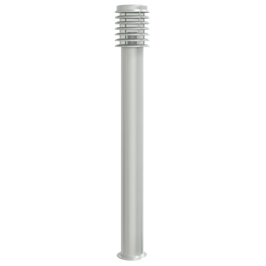 vidaXL Lampă exterioară de podea, argintiu, 110 cm, oțel inoxidabil vidaXL Lampă exterioară de podea, argintiu, 110 cm, oțel inoxidabil