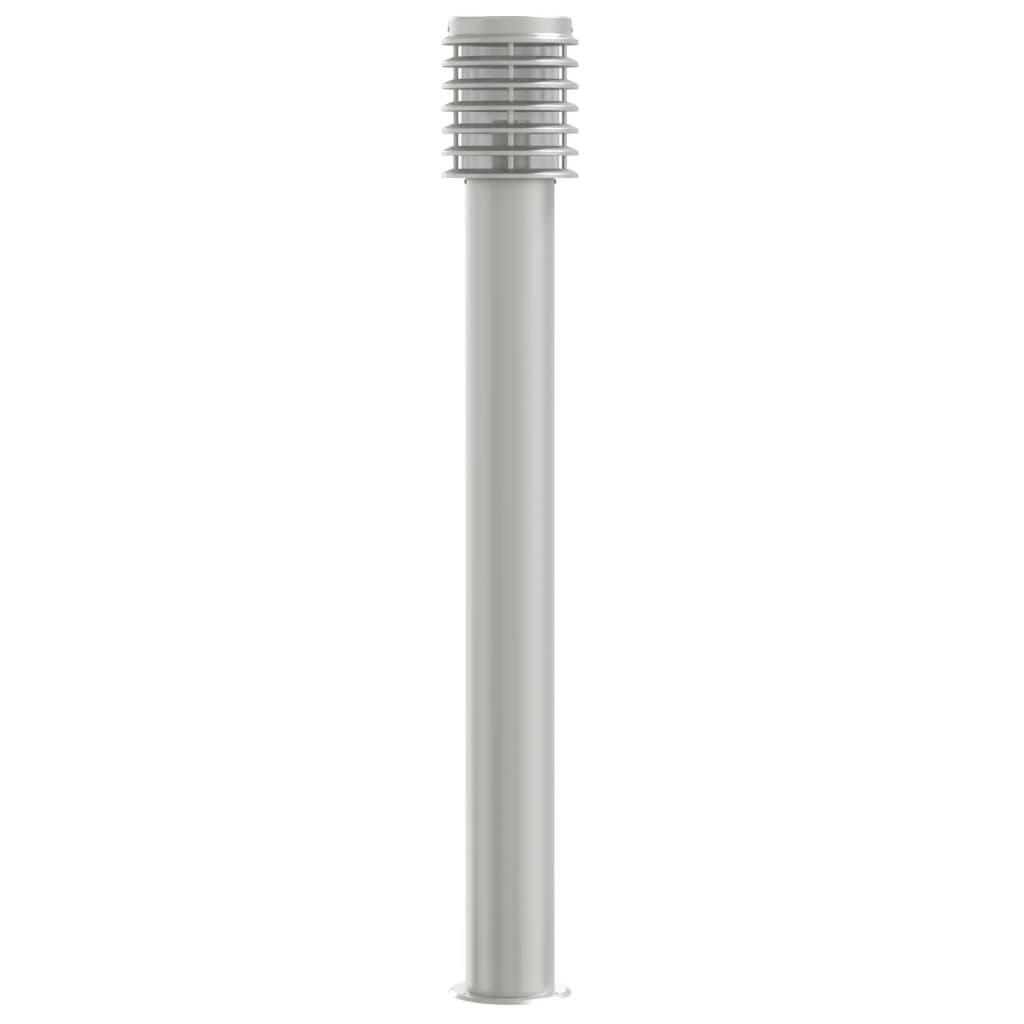 vidaXL Lampă exterioară de podea, argintiu, 110 cm, oțel inoxidabil vidaXL Lampă exterioară de podea, argintiu, 110 cm, oțel inoxidabil