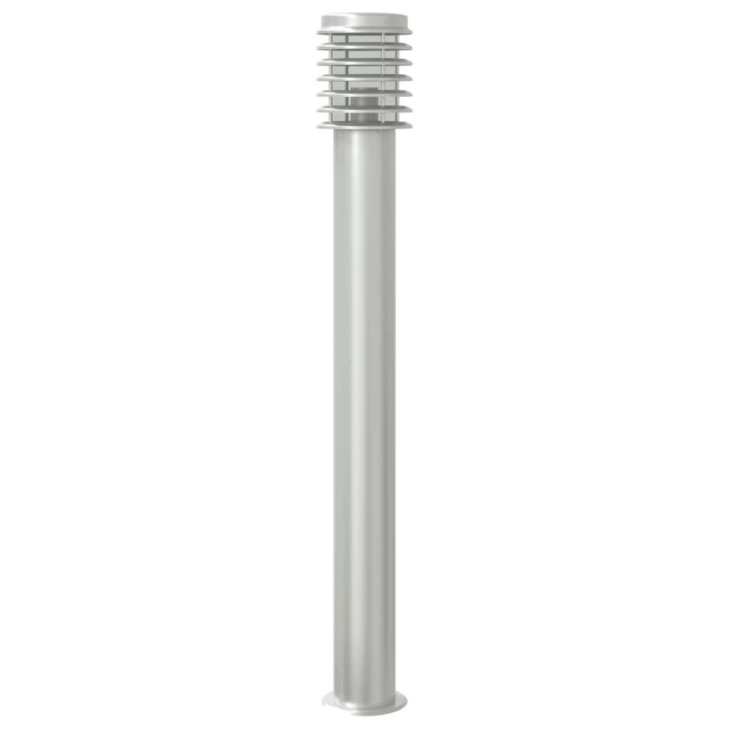 vidaXL Lampă exterioară de podea, argintiu, 110 cm, oțel inoxidabil vidaXL Lampă exterioară de podea, argintiu, 110 cm, oțel inoxidabil