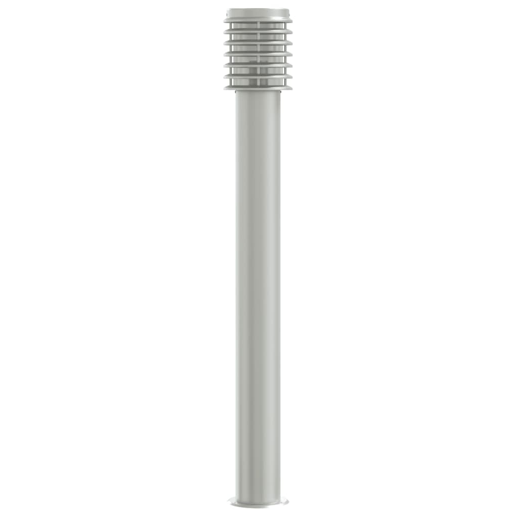 vidaXL Lămpi exterioare de podea 3 buc argintiu 110 cm oțel inoxidabil vidaXL Lămpi exterioare de podea 3 buc argintiu 110 cm oțel inoxidabil
