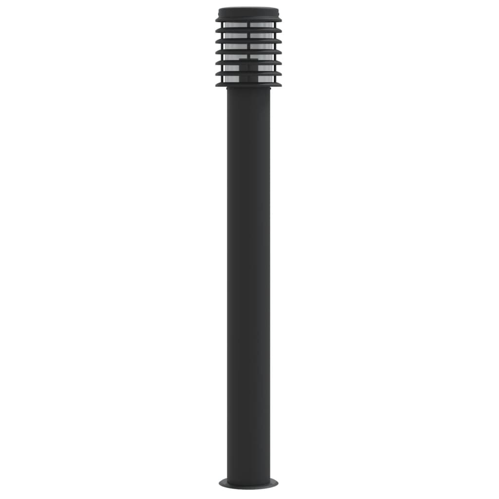 vidaXL Lampă exterioară de podea, negru, 110 cm, oțel inoxidabil vidaXL Lampă exterioară de podea, negru, 110 cm, oțel inoxidabil