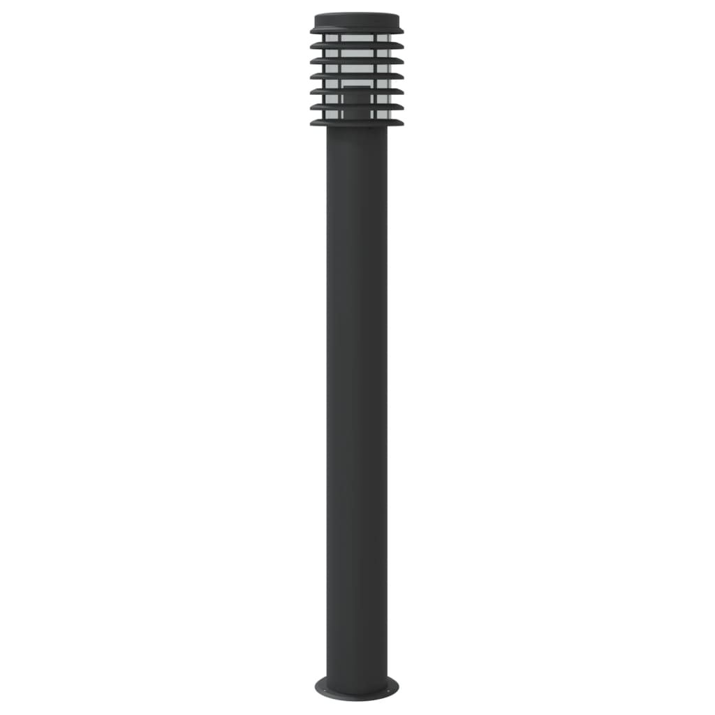 vidaXL Lampă exterioară de podea, negru, 110 cm, oțel inoxidabil vidaXL Lampă exterioară de podea, negru, 110 cm, oțel inoxidabil