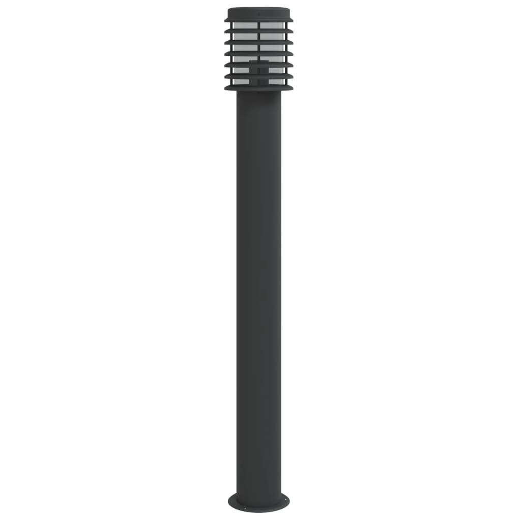 vidaXL Lămpi de podea de exterior 3 buc. negru 110 cm oțel inoxidabil vidaXL Lămpi de podea de exterior 3 buc. negru 110 cm oțel inoxidabil