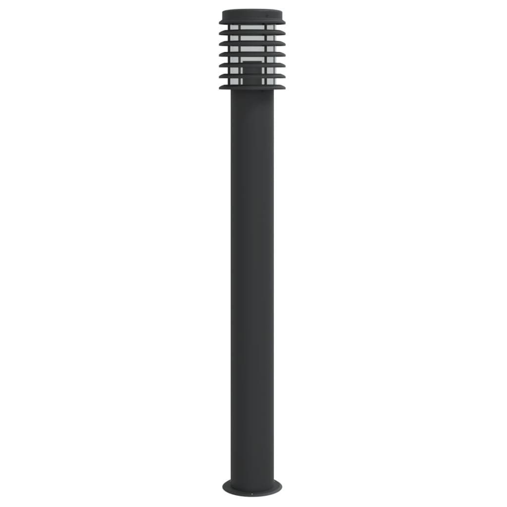 vidaXL Lămpi de podea de exterior 3 buc. negru 110 cm oțel inoxidabil vidaXL Lămpi de podea de exterior 3 buc. negru 110 cm oțel inoxidabil