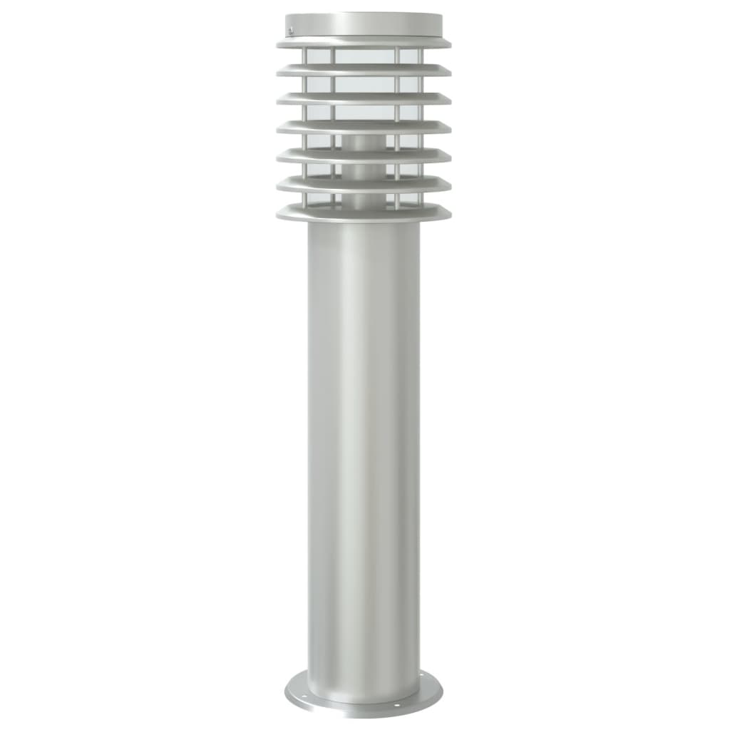 vidaXL Lampă exterioară de podea cu senzor argintiu, 60 cm, oțel inox vidaXL Lampă exterioară de podea cu senzor argintiu, 60 cm, oțel inox