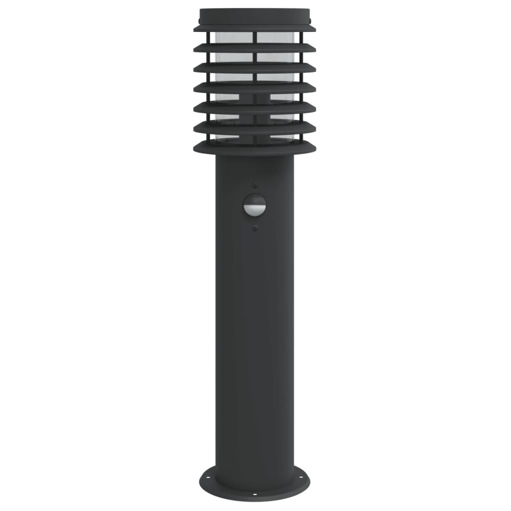 vidaXL Lămpi exterioare de podea senzori 3 buc. negru 60 cm oțel inox vidaXL Lămpi exterioare de podea senzori 3 buc. negru 60 cm oțel inox