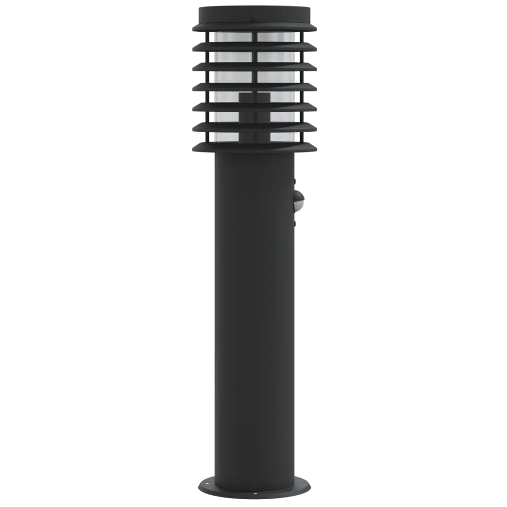 vidaXL Lămpi exterioare de podea senzori 3 buc. negru 60 cm oțel inox vidaXL Lămpi exterioare de podea senzori 3 buc. negru 60 cm oțel inox