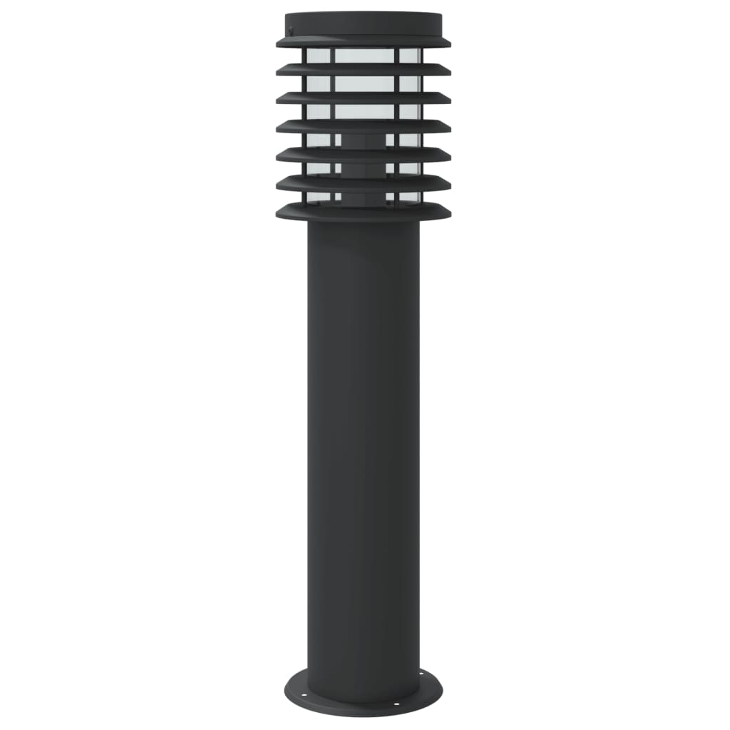 vidaXL Lămpi exterioare de podea senzori 3 buc. negru 60 cm oțel inox vidaXL Lămpi exterioare de podea senzori 3 buc. negru 60 cm oțel inox