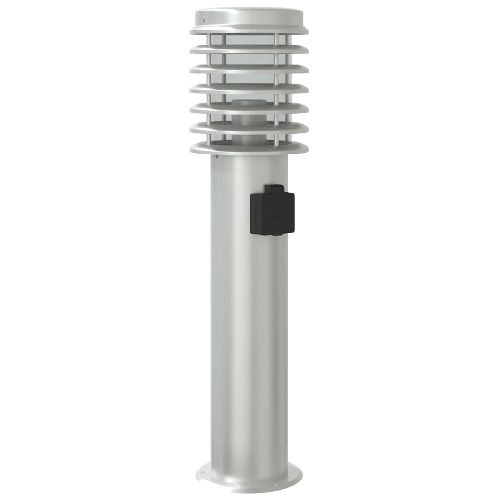 vidaXL Lămpi de podea de exterior 3 buc argintiu 60 cm oțel inoxidabil vidaXL Lămpi de podea de exterior 3 buc argintiu 60 cm oțel inoxidabil