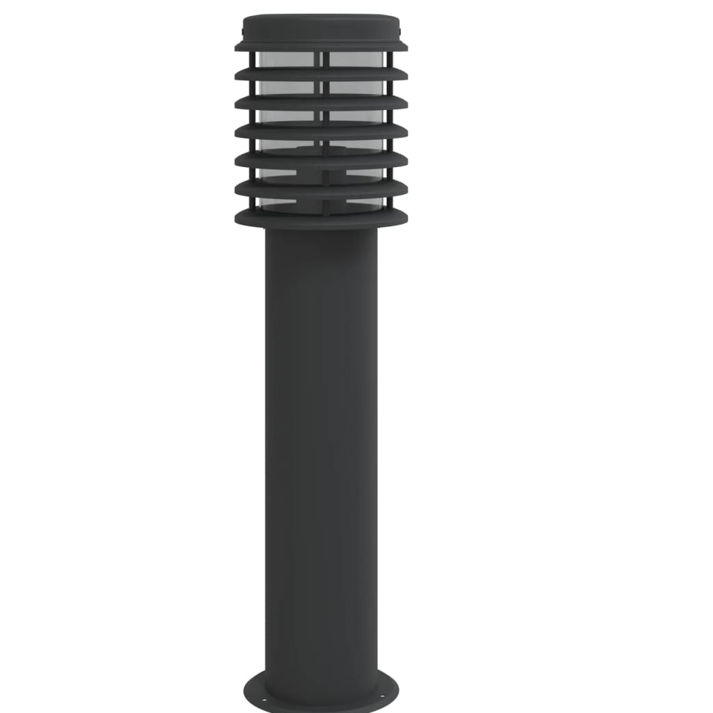 vidaXL Lampă exterioară de podea cu priză, negru, 60 cm, oțel inox vidaXL Lampă exterioară de podea cu priză, negru, 60 cm, oțel inox