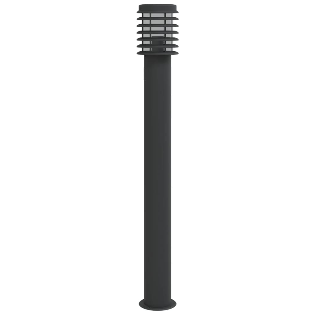 vidaXL Lămpi de podea de exterior 3 buc negru 110 cm oțel inoxidabil vidaXL Lămpi de podea de exterior 3 buc negru 110 cm oțel inoxidabil