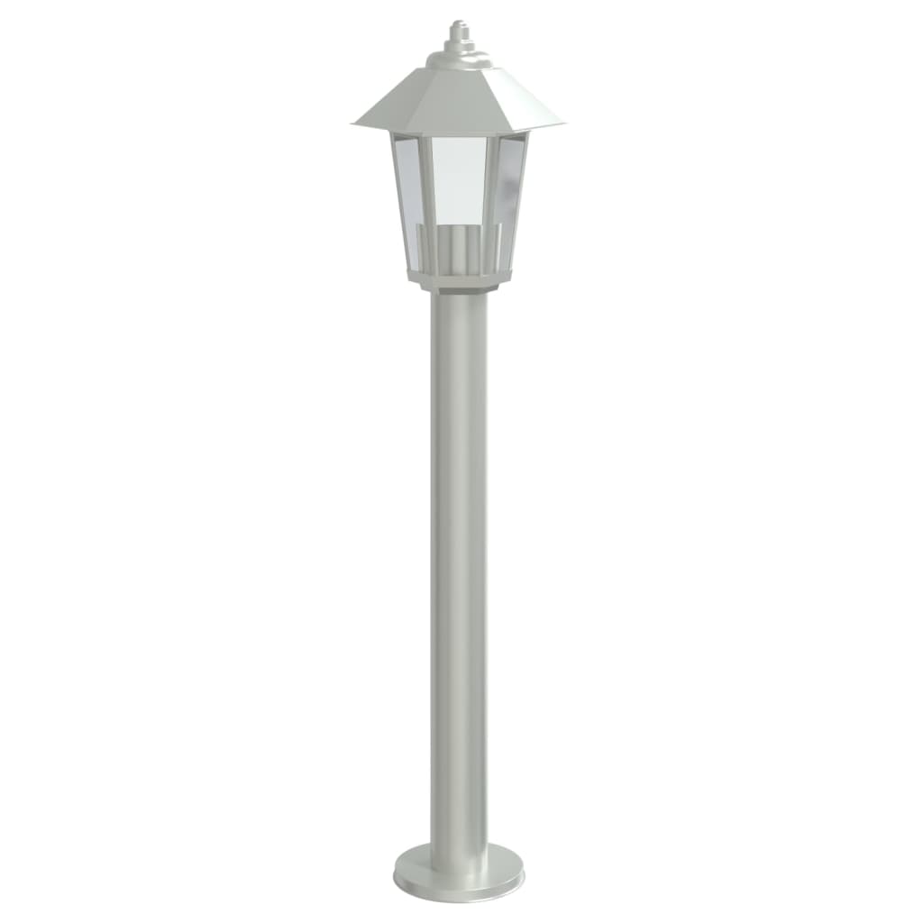 vidaXL Lampă exterioară de podea, argintiu, 80 cm, oțel inoxidabil vidaXL Lampă exterioară de podea, argintiu, 80 cm, oțel inoxidabil
