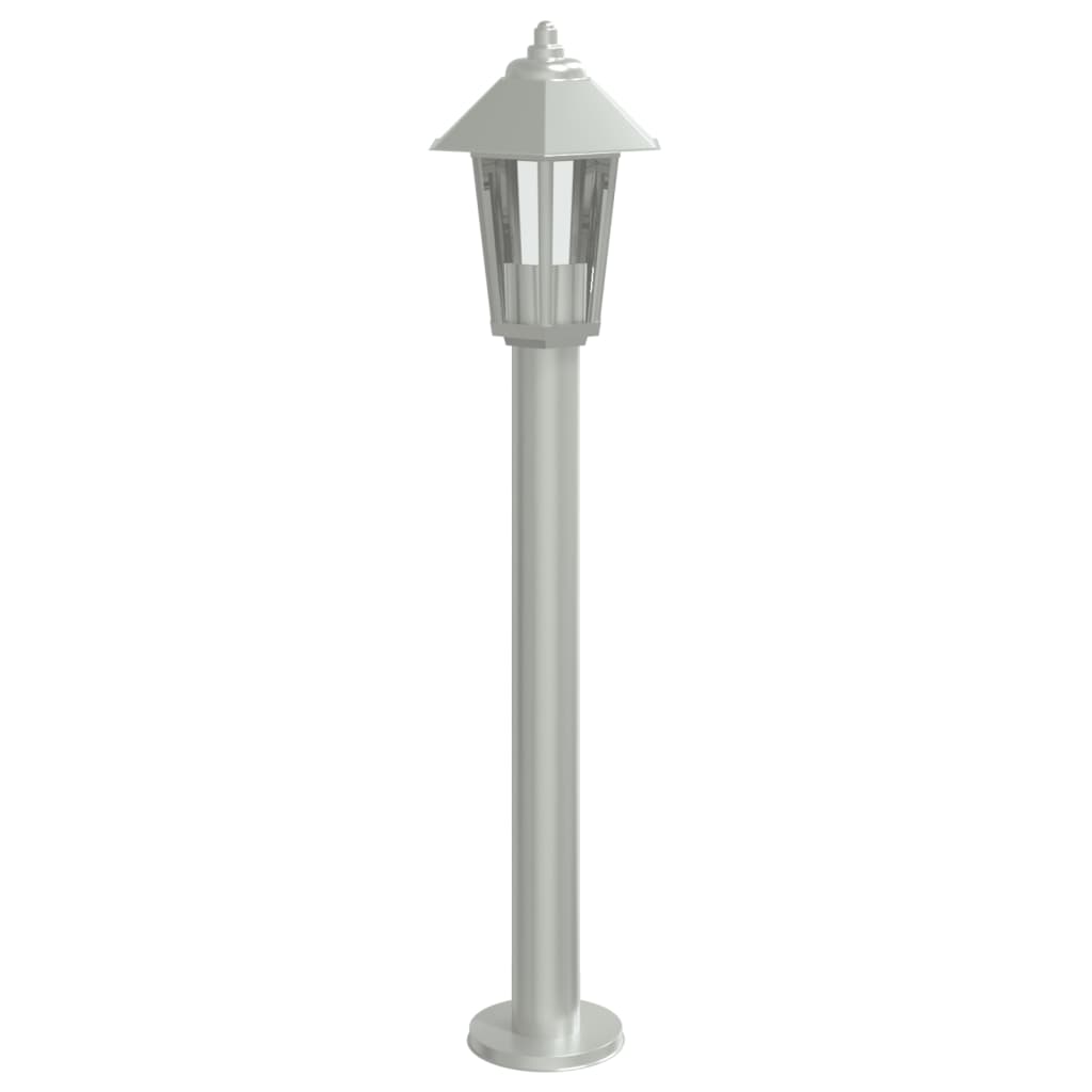 vidaXL Lampă exterioară de podea, argintiu, 80 cm, oțel inoxidabil vidaXL Lampă exterioară de podea, argintiu, 80 cm, oțel inoxidabil
