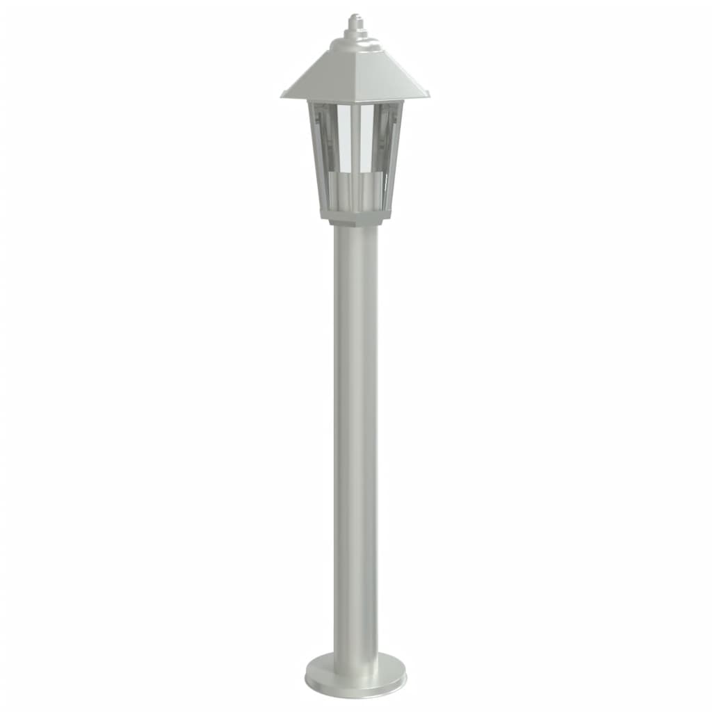 vidaXL Lămpi exterioare de podea 3 buc argintiu 80 cm oțel inoxidabil vidaXL Lămpi exterioare de podea 3 buc argintiu 80 cm oțel inoxidabil