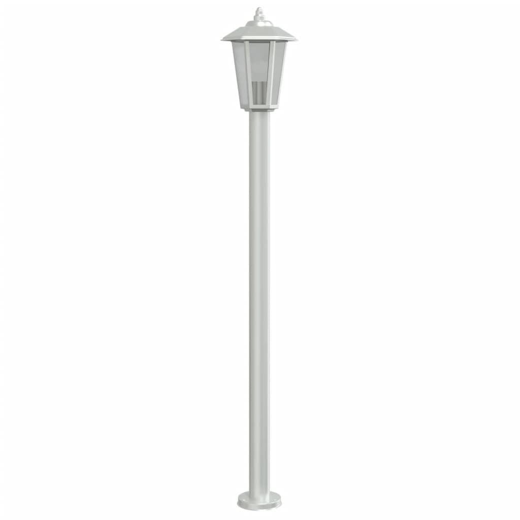 vidaXL Lampă exterioară de podea, argintiu, 120 cm, oțel inoxidabil vidaXL Lampă exterioară de podea, argintiu, 120 cm, oțel inoxidabil