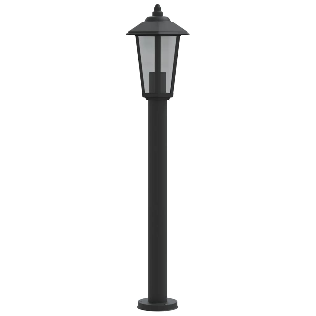 vidaXL Lămpi de podea de exterior 3 buc. negru 80 cm oțel inoxidabil vidaXL Lămpi de podea de exterior 3 buc. negru 80 cm oțel inoxidabil