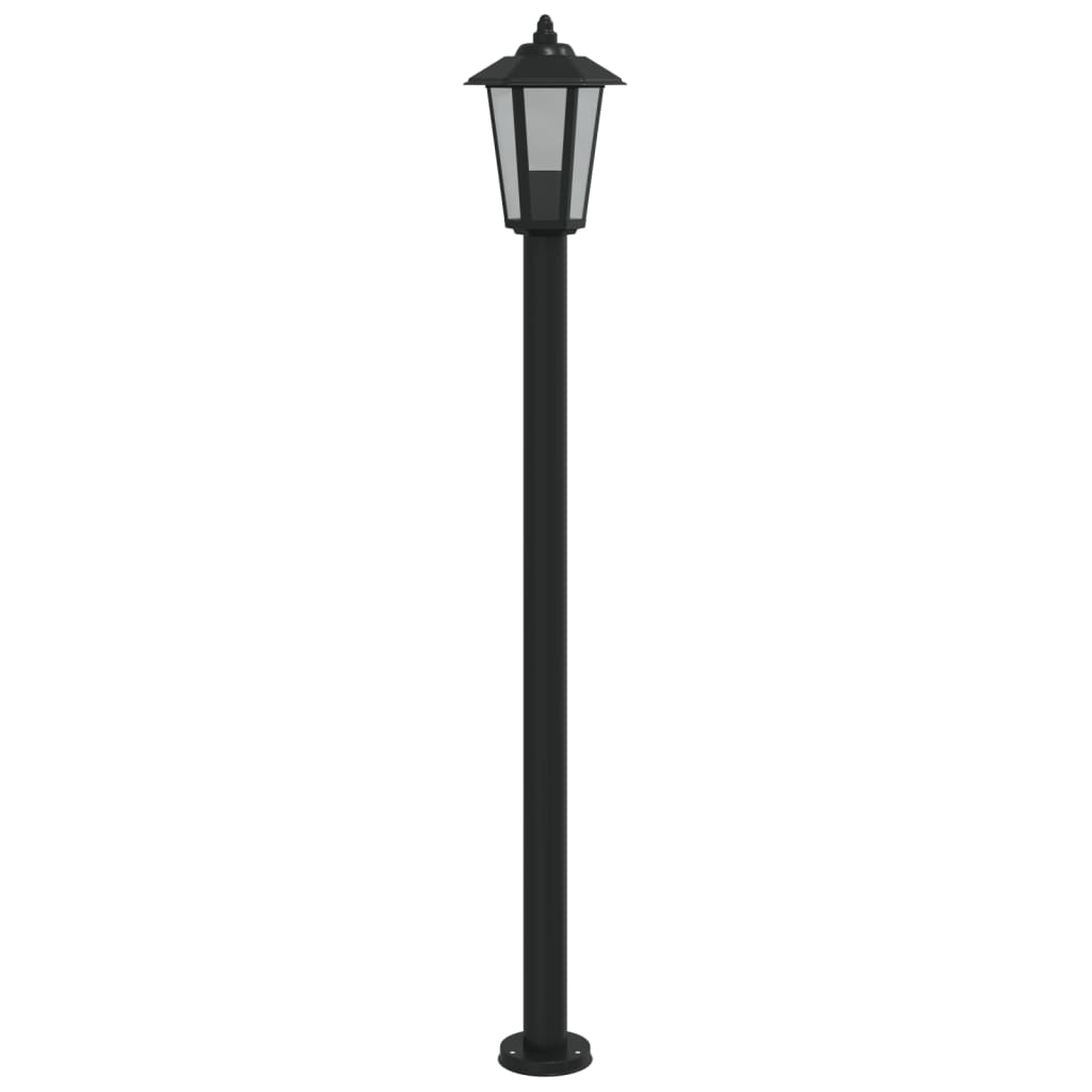 vidaXL Lampă exterioară de podea, negru, 120 cm, oțel inoxidabil vidaXL Lampă exterioară de podea, negru, 120 cm, oțel inoxidabil