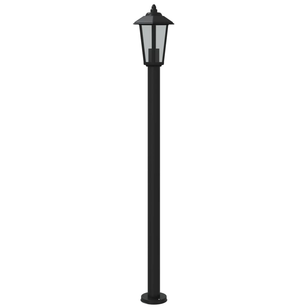 vidaXL Lămpi de podea de exterior 3 buc. negru 120 cm oțel inoxidabil vidaXL Lămpi de podea de exterior 3 buc. negru 120 cm oțel inoxidabil