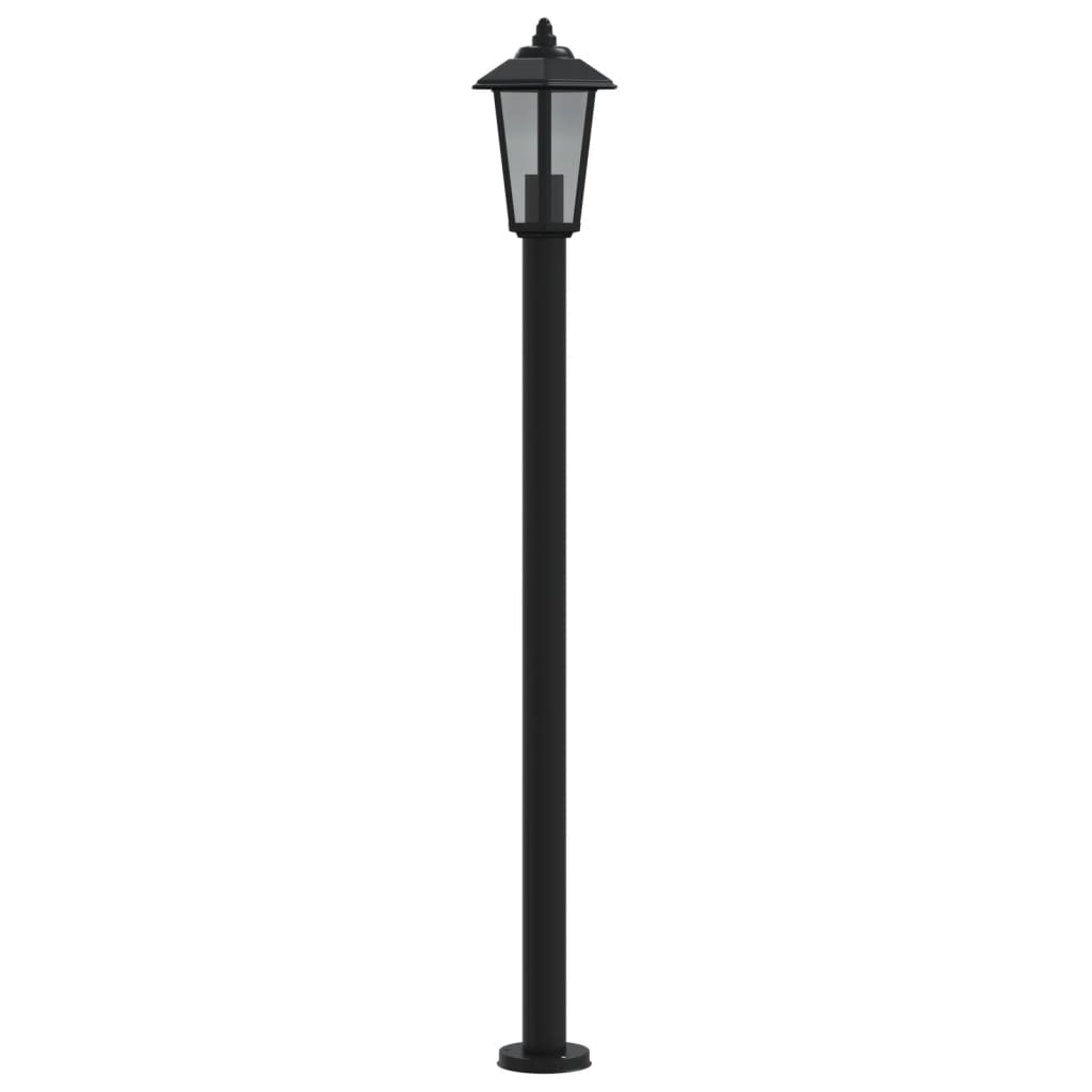 vidaXL Lămpi de podea de exterior 3 buc. negru 120 cm oțel inoxidabil vidaXL Lămpi de podea de exterior 3 buc. negru 120 cm oțel inoxidabil