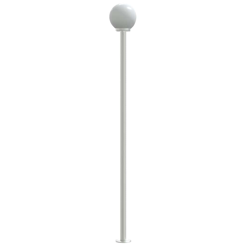 vidaXL Lămpi exterioare de podea 3 buc argintiu 215 cm oțel inoxidabil vidaXL Lămpi exterioare de podea 3 buc argintiu 215 cm oțel inoxidabil