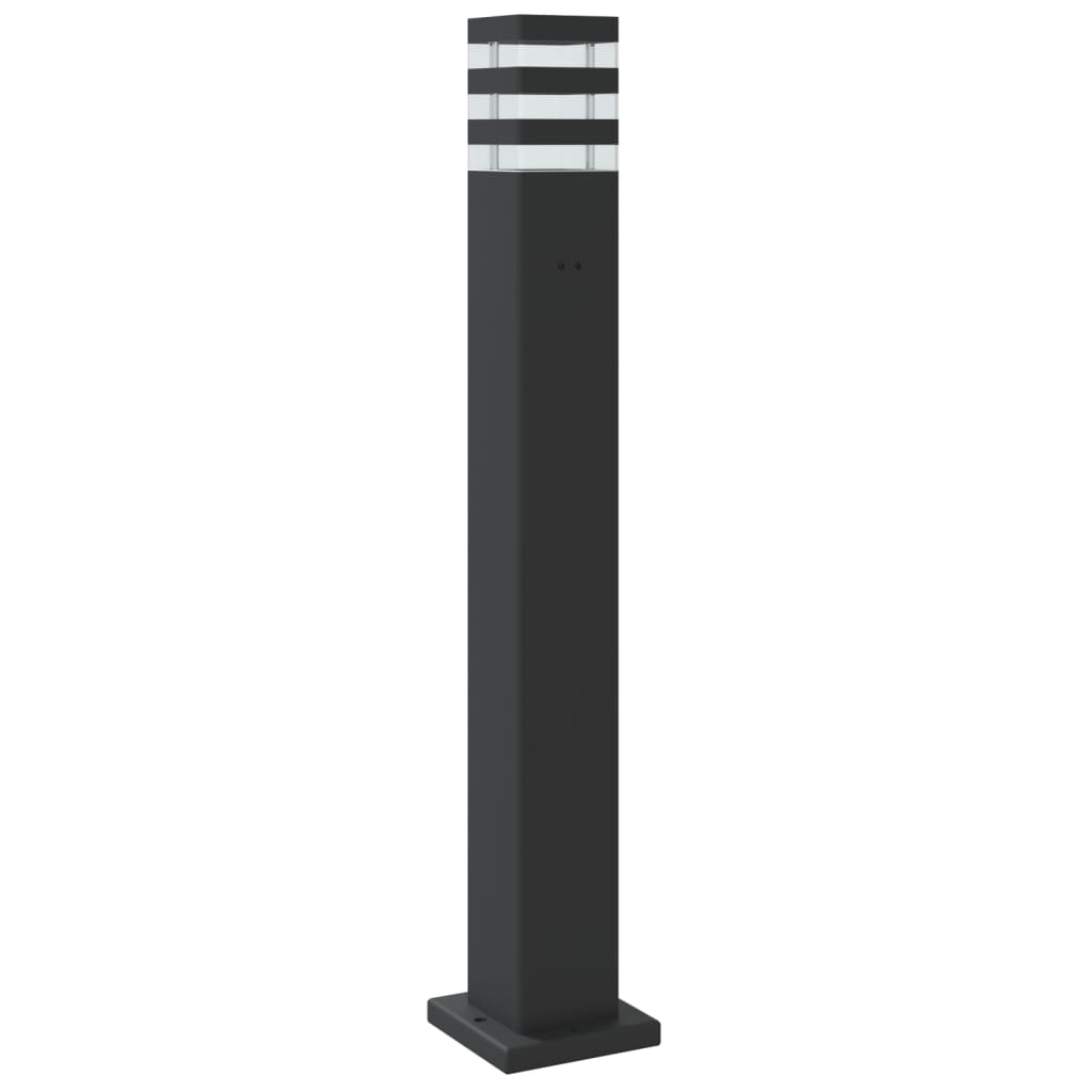 vidaXL Lămpi de podea de exterior, 3 buc., negru, 80 cm, aluminiu vidaXL Lămpi de podea de exterior, 3 buc., negru, 80 cm, aluminiu
