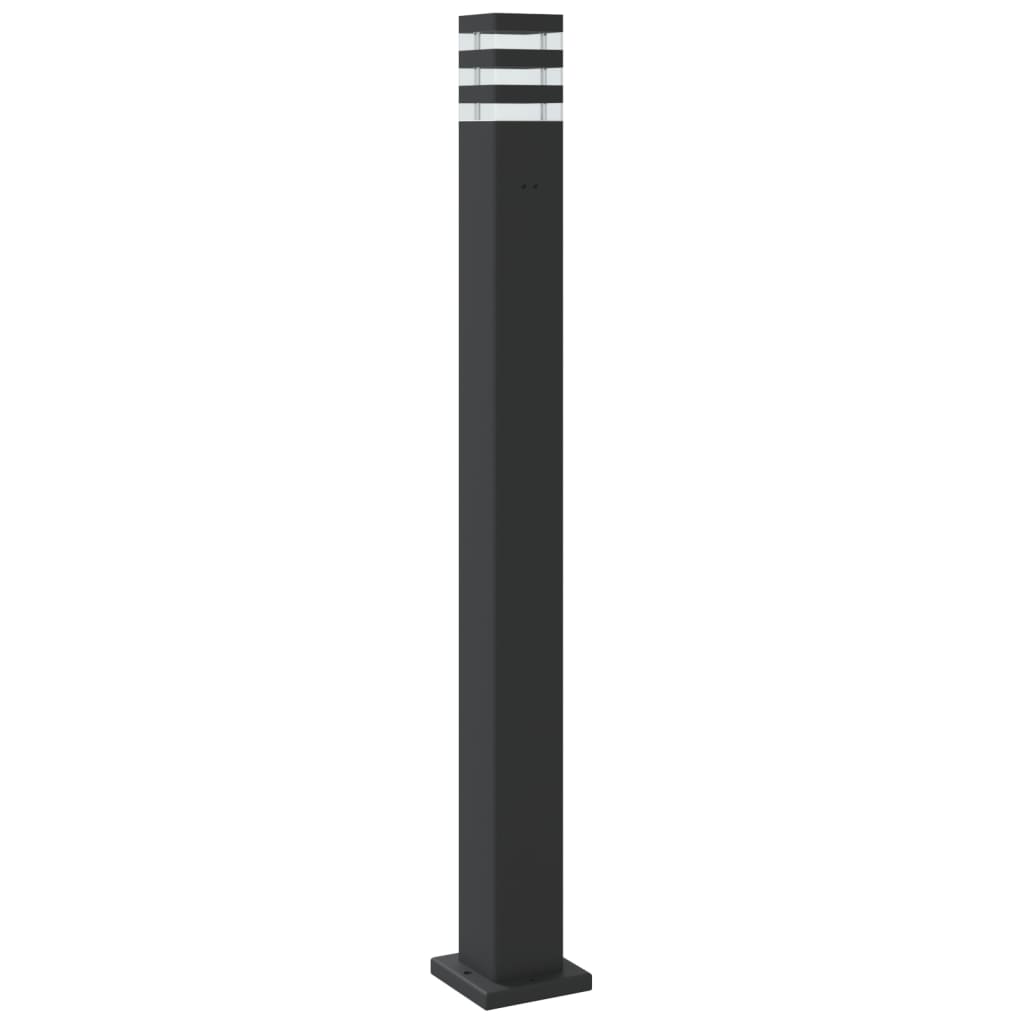 vidaXL Lampă de podea de exterior, negru, 110 cm, aluminiu vidaXL Lampă de podea de exterior, negru, 110 cm, aluminiu