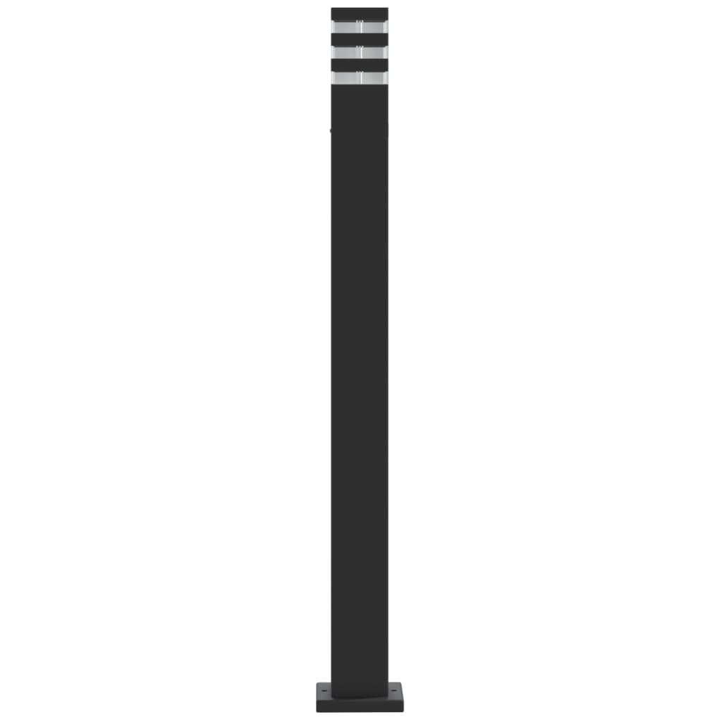 vidaXL Lămpi de podea de exterior, 3 buc., negru, 110 cm, aluminiu vidaXL Lămpi de podea de exterior, 3 buc., negru, 110 cm, aluminiu