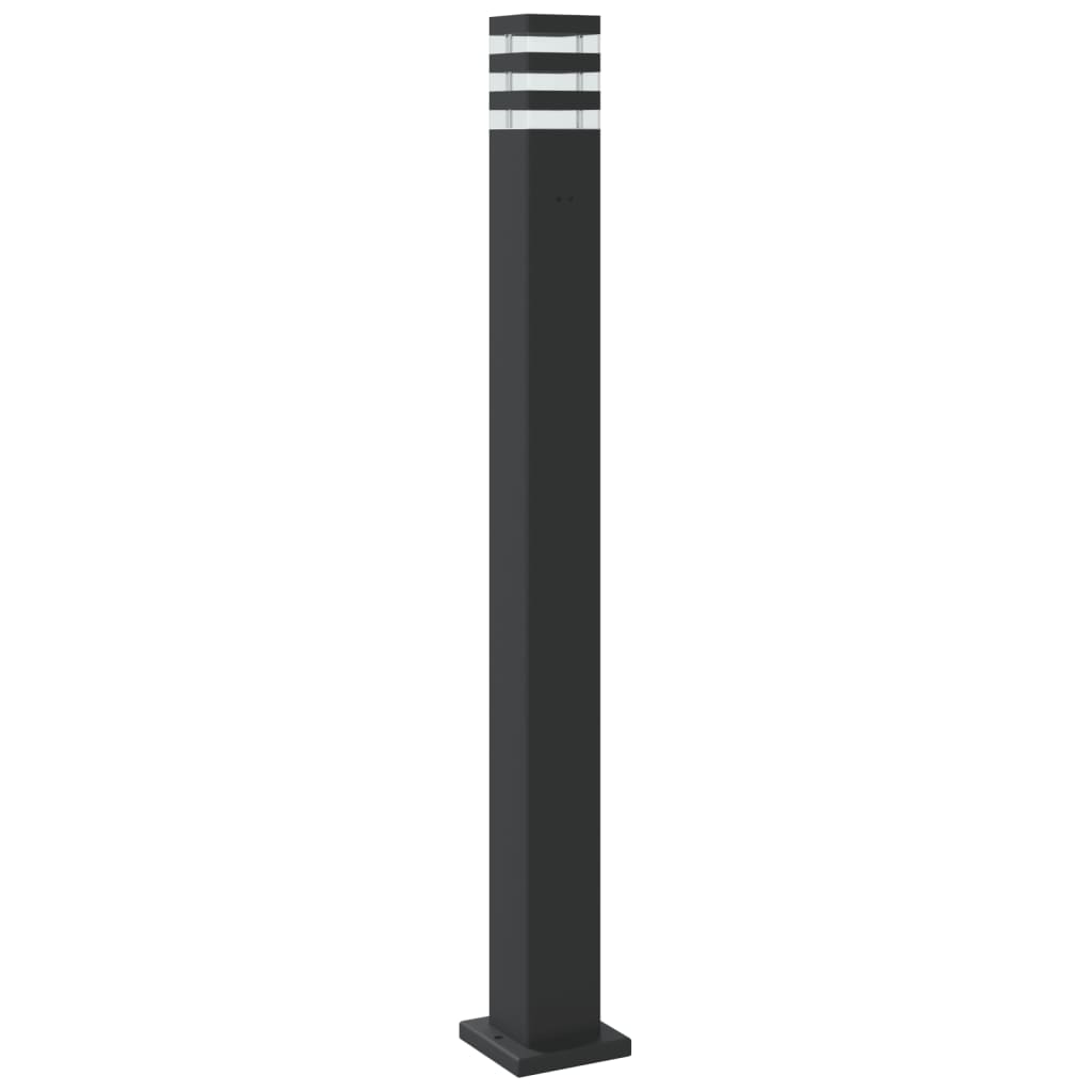 vidaXL Lămpi de podea de exterior, 3 buc., negru, 110 cm, aluminiu vidaXL Lămpi de podea de exterior, 3 buc., negru, 110 cm, aluminiu
