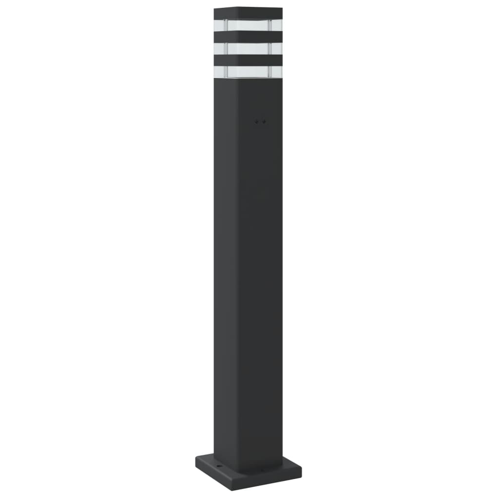 vidaXL Lampă exterioară de podea cu senzor, negru, 80 cm, aluminiu vidaXL Lampă exterioară de podea cu senzor, negru, 80 cm, aluminiu
